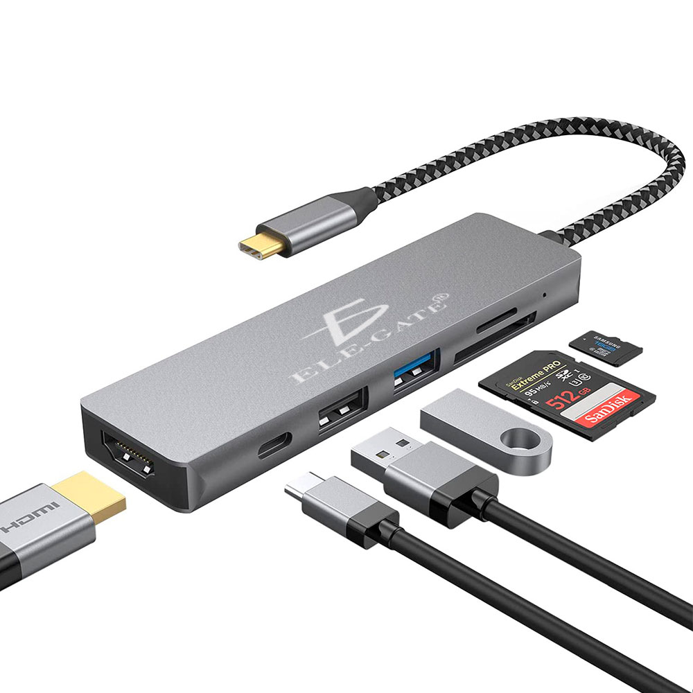 ELEGATE 6 in 1 Adapter Hub with for Type-C USB 3.0 Outputs B1584 Mexico